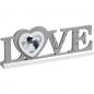 Preview: Walther Love Schriftzug    8x7,7 Holz Portrait grau        YF199D