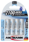 Preview: 1x4 Ansmann maxE NiMH Akku Mignon AA 2100 mAh deutsch
