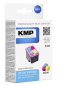 Preview: KMP H163 Tintenpatrone 3-farbig kompatibel mit HP C2P07AE 62 XL