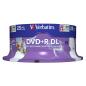 Preview: 1x25 Verbatim DVD+R Double Layer 8x Speed, printable, 8,5GB