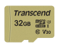 Preview: Transcend microSDHC 500S    32GB Class 10 UHS-I U3 V30 + Adapter