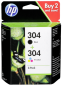 Preview: HP 3JB05AE Tintenpatronen schwarz/3-farbig No. 304