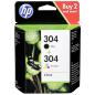 Preview: HP 3JB05AE Tintenpatronen schwarz/3-farbig No. 304