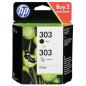 Preview: HP 3YM92AE Tintenpatronen schwarz/3-farbig No. 303