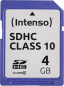 Preview: Intenso SDHC Card            4GB Class 10