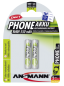 Preview: 1x2 Ansmann maxE NiMH Akku Micro AAA 550 mAh DECT PHONE