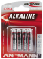 Preview: 1x4 Ansmann Alkaline Micro AAA LR 03 red-line