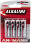 Preview: 1x4 Ansmann Alkaline Mignon AA LR 6 red-line
