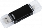 Preview: Hama USB 2.0 OTG Kartenleser "Basic" SD/microSD Schwarz