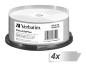 Preview: 4x25 Verbatim BD-R Blu-Ray 50GB 6x Speed printable Cakebox