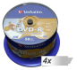 Preview: 4x50 Verbatim DVD-R 4,7GB 16x Speed, photo printable