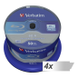 Preview: 4x50 Verbatim BD-R Blu-Ray 25GB 6x Speed Datalife No-ID Cakebox