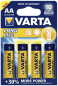 Preview: 1x4 Varta Longlife Extra Mignon AA LR 6