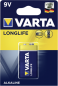 Preview: 1 Varta Longlife Extra 9V-Block 6 LR 61