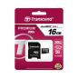 Preview: Transcend microSDHC         16GB Class 10 + SD-Adapter