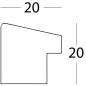 Preview: Walther Fiorito nussbaum   30x30 Holz inkl. Passepartout   EF330N