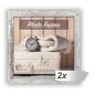 Preview: 2x1 ZEP Nelson 6 weiß/br.  20x20 Holz Bilderrahmen         V21206