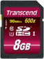 Preview: Transcend SDHC               8GB Class10 UHS-I 600x Ultimate