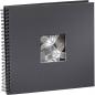 Preview: Hama "Fine Art" Spiral grau 36x32 50 schwarze Seiten 94874