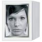 Preview: 1x125 Daiber Endlospassepartouts 13x18 weiß/Foliengepr.Silberrand