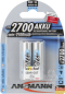 Preview: 1x2 Ansmann Akku 2700 Mignon AA 2500 mAh