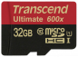Preview: Transcend microSDHC MLC     32GB Class 10 UHS-I 600x + SD-Adapter