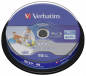 Preview: 1x10 Verbatim BD-R Blu-Ray 25GB 6x Speed DL Wide Printable CB