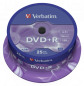 Preview: 1x25 Verbatim DVD+R 4,7GB 16x Speed, matt silver