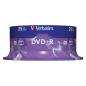 Preview: 1x25 Verbatim DVD+R 4,7GB 16x Speed, matt silver