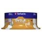 Preview: 1x25 Verbatim DVD-R 4,7GB 16x Speed, wide printable