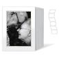 Preview: 1x125 Daiber Endlospassepartouts 13x18 weiß/Goldlinie