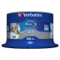 Preview: 1x50 Verbatim BD-R Blu-Ray 25GB 6x Speed DL Wide Printable CB
