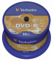 Preview: 1x50 Verbatim DVD-R 4,7GB 16x Speed, matt silver