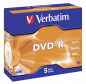 Preview: 1x5 Verbatim DVD-R 4,7GB 16x Speed, Jewel Case