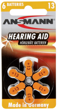 1x6 Ansmann Zinc-Air 13 (PR 48) Hörgeräte Batterien