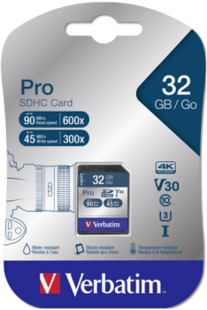Verbatim SDHC Karte Pro     32GB Class 10 UHS-I