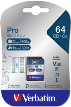 Verbatim SDXC Karte Pro     64GB Class 10 UHS-I