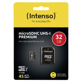 Intenso microSDHC Card      32GB Class 10 UHS-I Premium