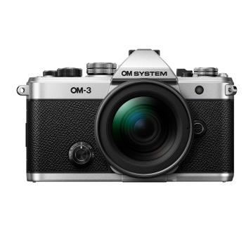 OM SYSTEM OM-3 + 4,0/12-45mm PRO silber Kamerakit