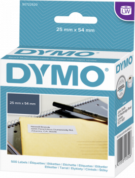 Dymo Rücksendeadress-Etiketten 25 x 54 mm weiß 500 St.    11352
