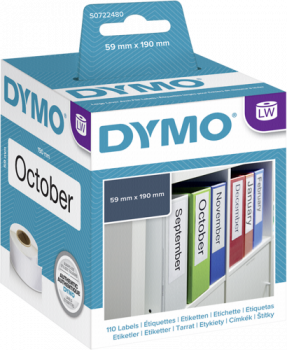 Dymo Ordner-Etiketten breit 59 x 190 mm weiß 110 St.   99019