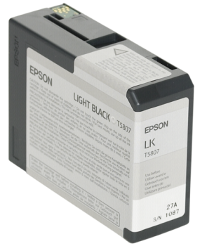 Epson Tintenpatrone light black T 580  80 ml              T 5807