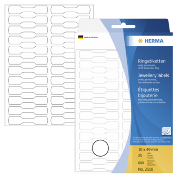 Herma Ringetiketten 10x49 Halbk. 25 Blatt 111x170 600 Stück  2510