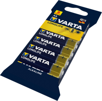 1x8 Varta Longlife AA LR 6 Folienverpackung