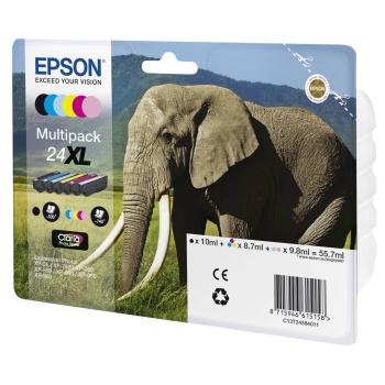 Preview: Epson Multipack XL Claria Photo HD BK/C/M/Y/LC/LM T 243   T 2438
