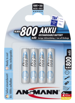 1x4 Ansmann maxE NiMH Akku Micro AAA 800 mAh deutsch