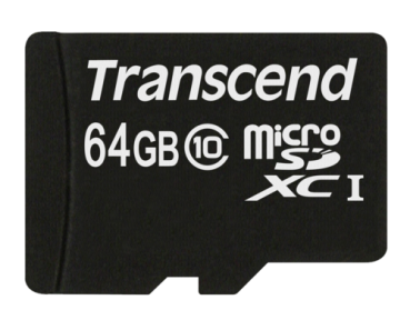 Transcend microSDXC         64GB Class 10 + SD Adapter