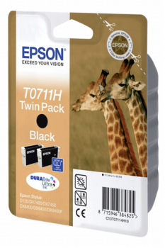 Epson Tintenpatrone Twinpack sw T 071 High Capacity      T 0711H