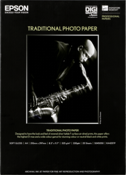 Epson Traditional Photo Paper seidenmatt A 4, 25 Blatt, 330 g