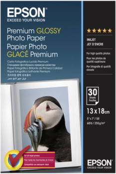 Epson Premium Glossy Photo Paper 13x18 cm, 30 Blatt, 255 g